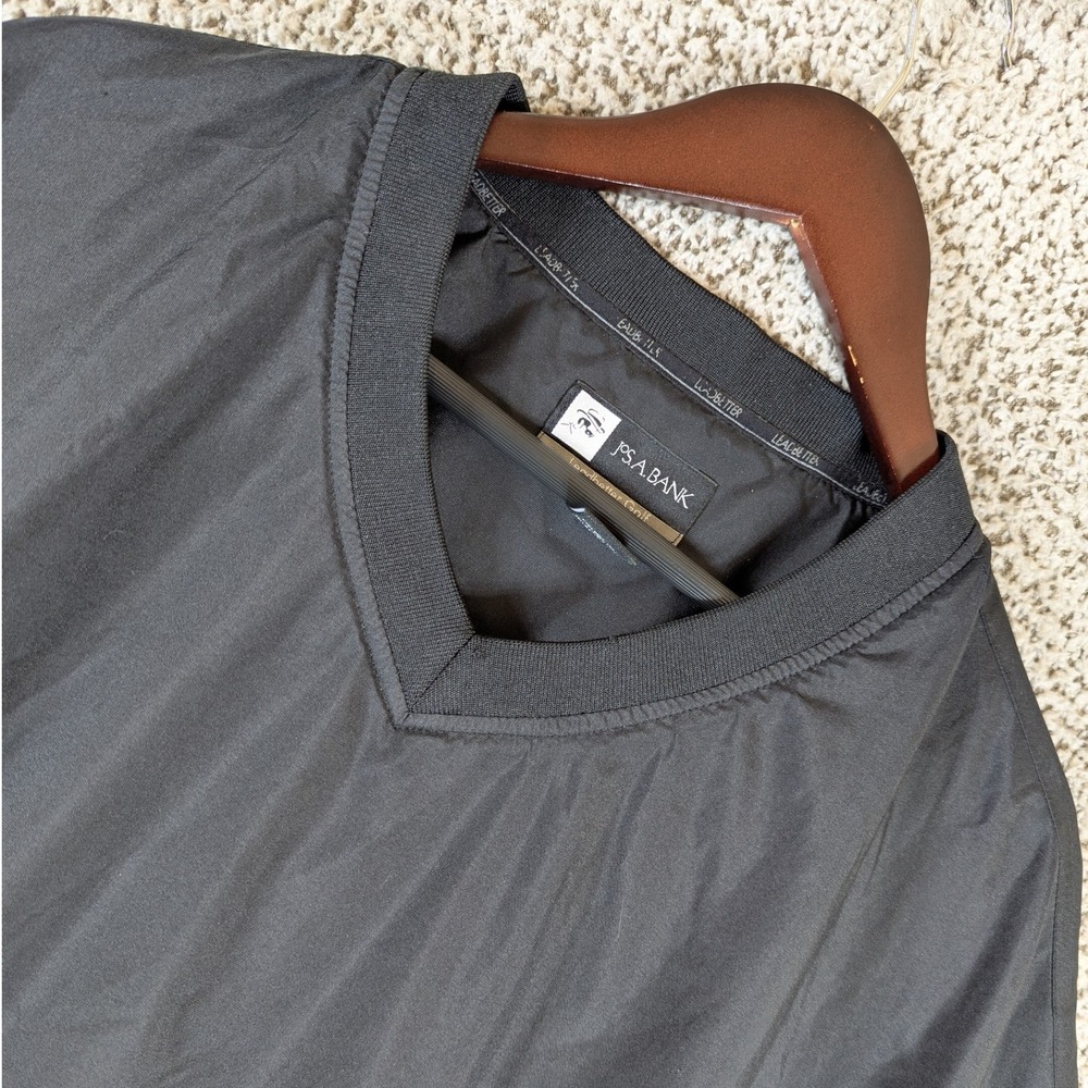 Jos. A. Bank Leadbetter‎ Golf Pullover Windbreaker Lightweight V-Neck Black XL